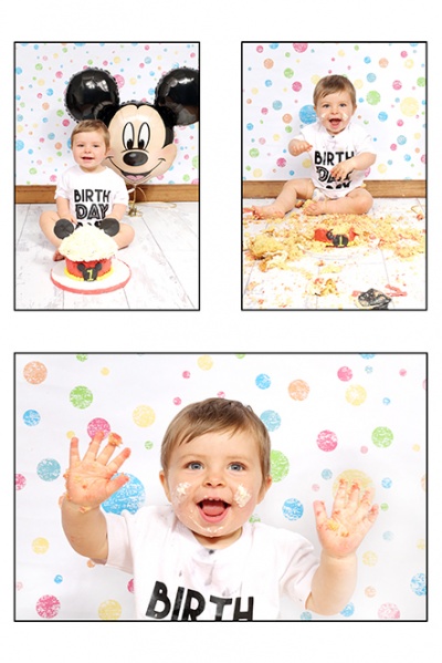 Newborn, cake smash and family photo