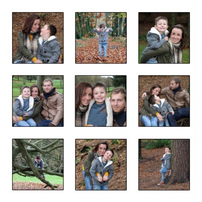 Family photo shoot outdoors